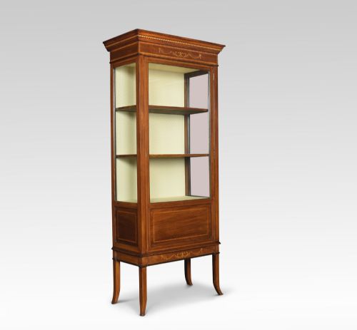 Sheraton Revival Mahogany Single Door Display Cabinet