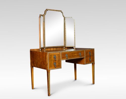 Figured Walnut and Parcel Gilt Dressing Table
