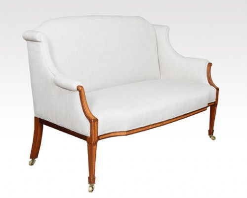 Sheraton Revival Mahogany Inlaid Settee