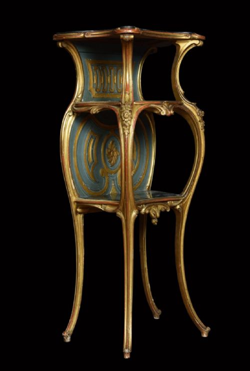 Gilt Wood Rococo Style Three Tier Whatnot