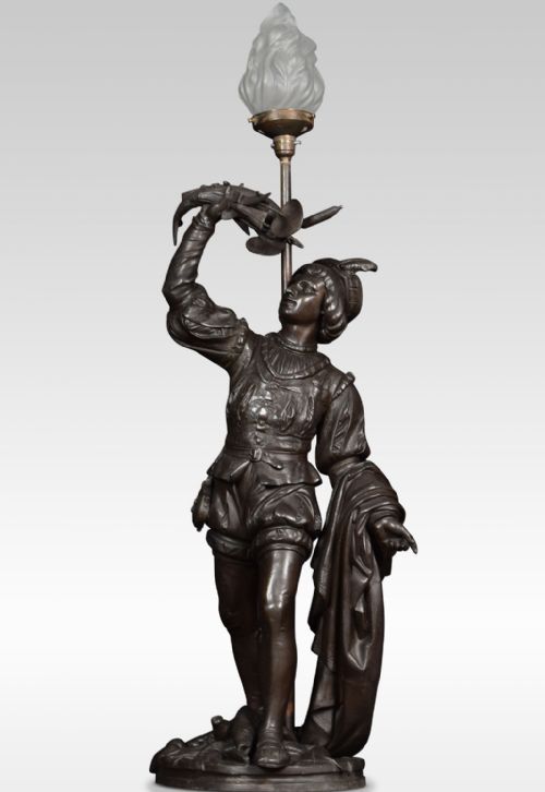 Spelter Figure of a Fisherman.