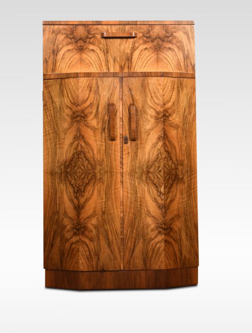 Art Deco Walnut Cocktail Cabinet