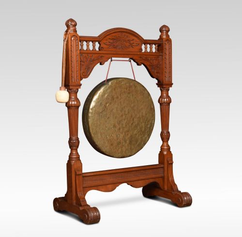 Early 20th Century Walnut Framed Dinner Gong