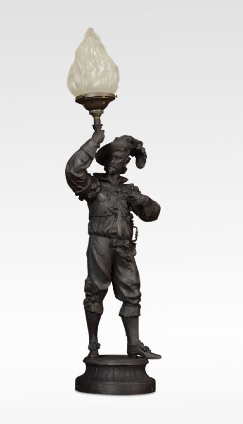 French Renaissance Soldier Holding a Lamp