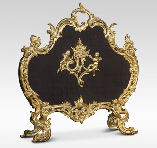 Brass Rococo Fire Screen
