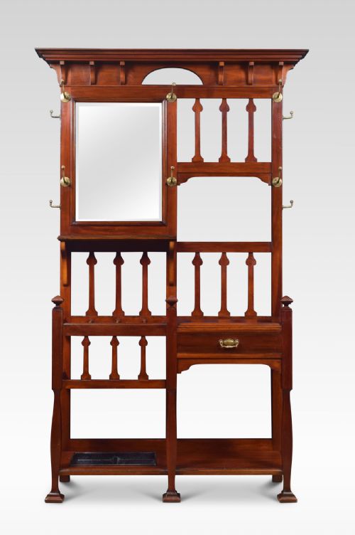 Walnut Arts and Crafts Hall Stand
