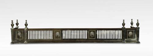Edwardian Brass Pierced Fender