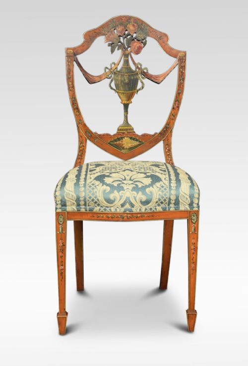 19th Century Sheraton Revival Satinwood Chair