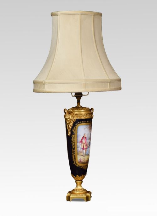 Sevres Style French Porcelain and Ormolu Table Lamp