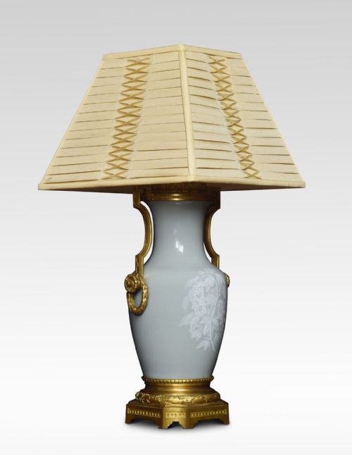 French Ormolu Mounted Limoges Table Lamp