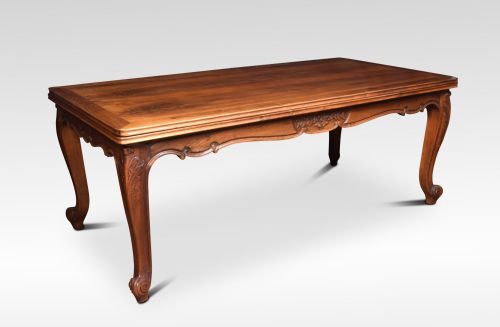 French Walnut Draw Leaf Dining Table