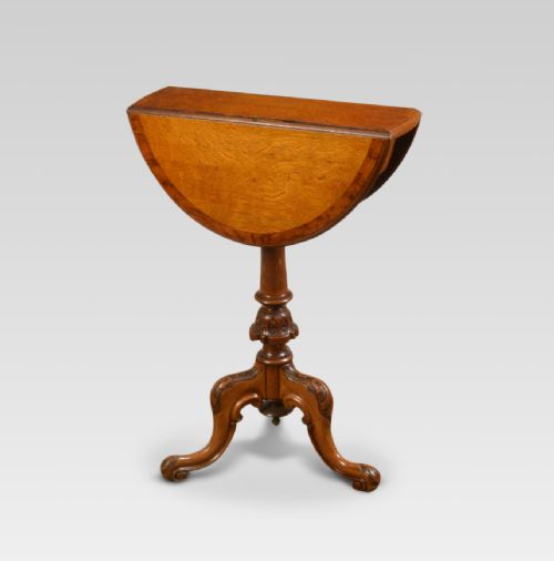 Oak Oval Drop Leaf Tripod Table