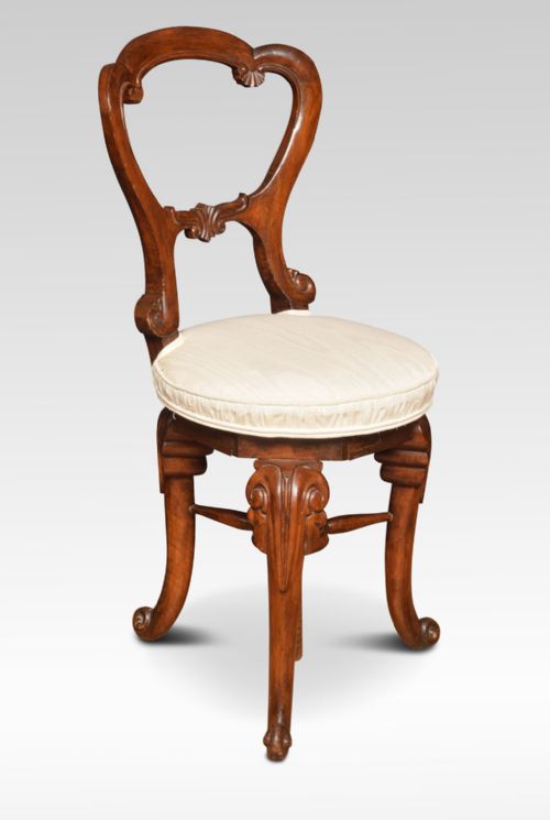 Walnut Revolving Music Chair