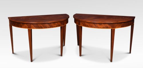 Pair of Mahogany Half Round Hall Tables