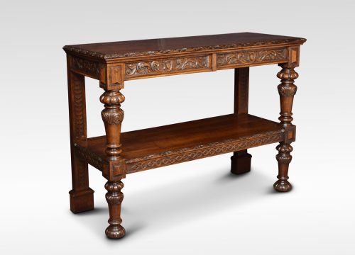 19th Century Carved Oak Two Tier Buffet