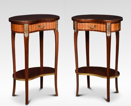Pair of Kidney Shaped Side Tables