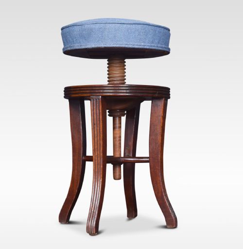 19th Century Mahogany Adjustable Stool