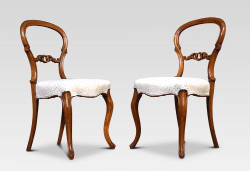 Pair of Walnut Side Chairs