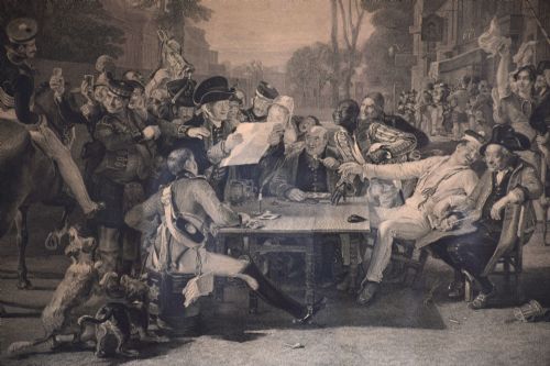 ETCHING BY DAVID WILKIE ENTITLED THE CHELSEA PENSIONERS READING THE WATERLOO DISPATCH - ADDITIONAL PHOTO 3