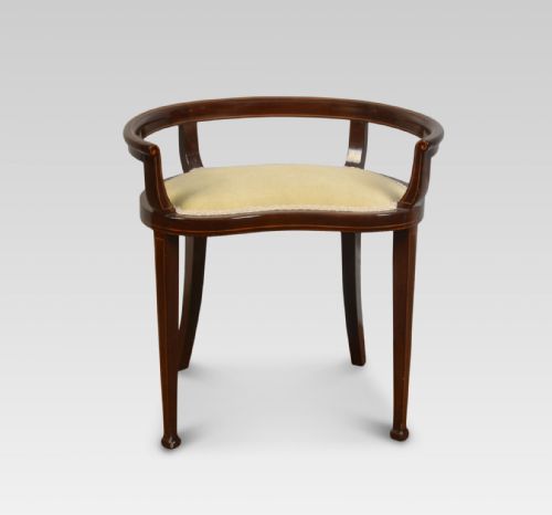 Edwardian String Inlaid Piano Seat
