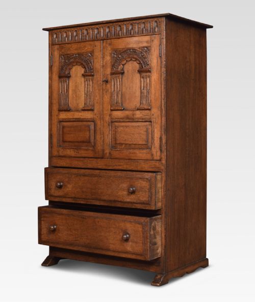 Oak Carved Cabinet