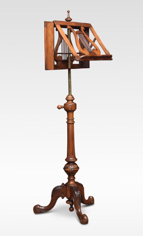 19th Century Rosewood Lyre Duet Music Stand