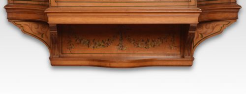 LARGE PAINTED SATINWOOD WALL HANGING DISPLAY CABINET - ADDITIONAL PHOTO 2