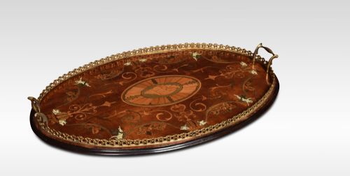 Mahogany Inlaid Tray
