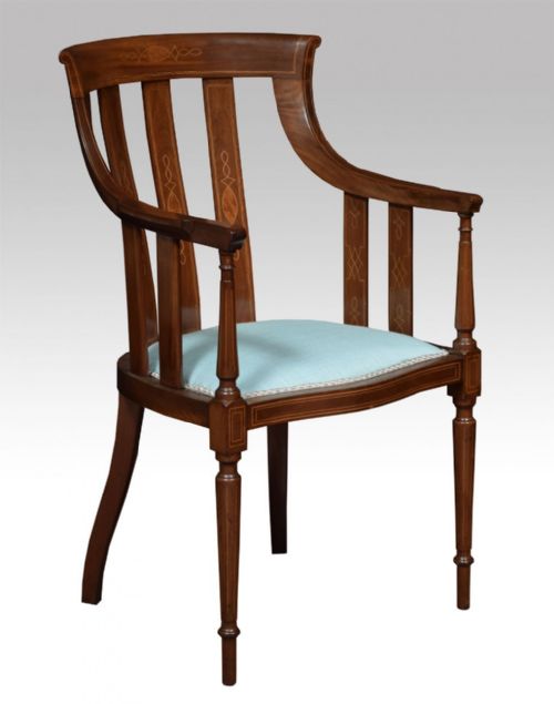 Mahogany Inlaid Armchair