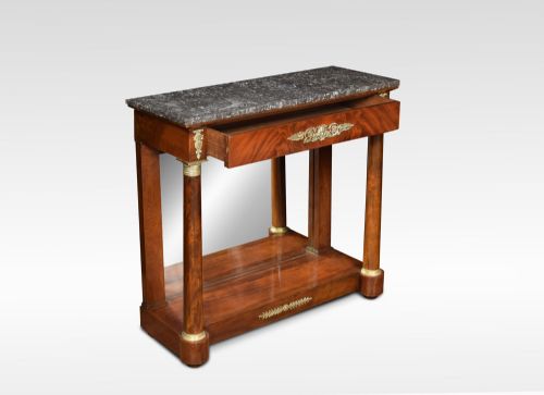 Regency Mahogany and Gilt Metal Mounted Console Table
