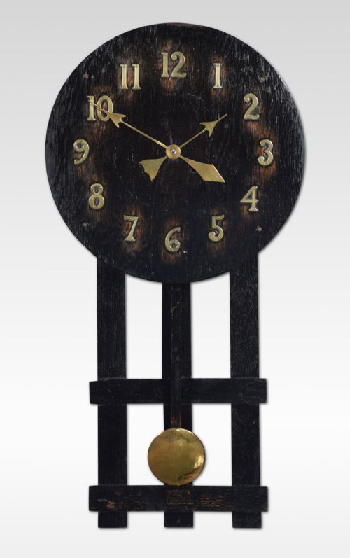 Oak Wall Hanging Missionary Clock