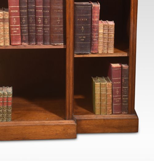 MAHOGANY INLAID BREAKFRONT BOOKCASE - ADDITIONAL PHOTO 2