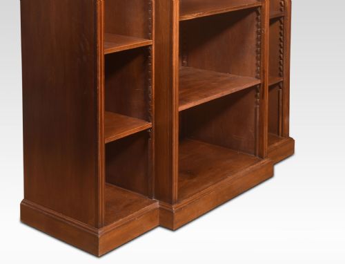 MAHOGANY INLAID BREAKFRONT BOOKCASE - ADDITIONAL PHOTO 7