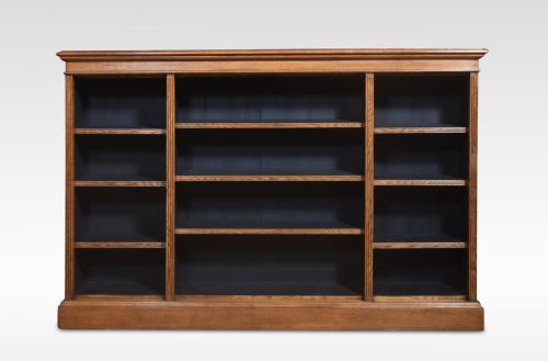 oak open bookcase - CATEGORY: ANTIQUE BOOKCASES - DATED 1910