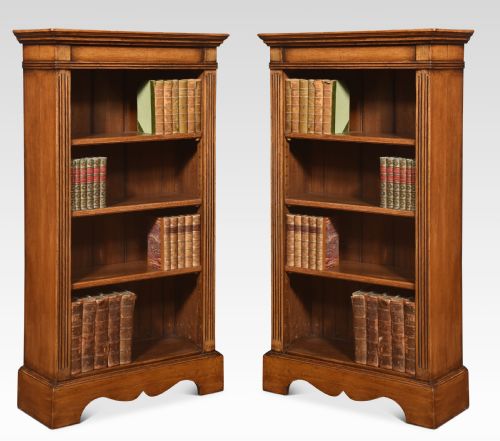 PAIR OF OAK OPEN BOOKCASES - ADDITIONAL PHOTO 5