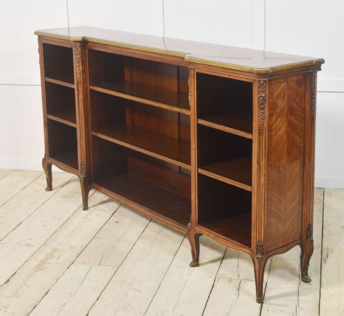 KINGWOOD ORMOLU MOUNTED OPEN BOOKCASE - ADDITIONAL PHOTO 6