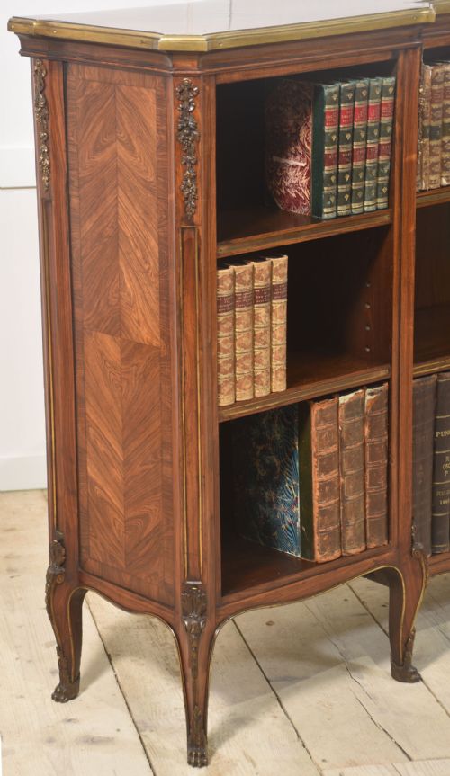KINGWOOD ORMOLU MOUNTED OPEN BOOKCASE - ADDITIONAL PHOTO 11
