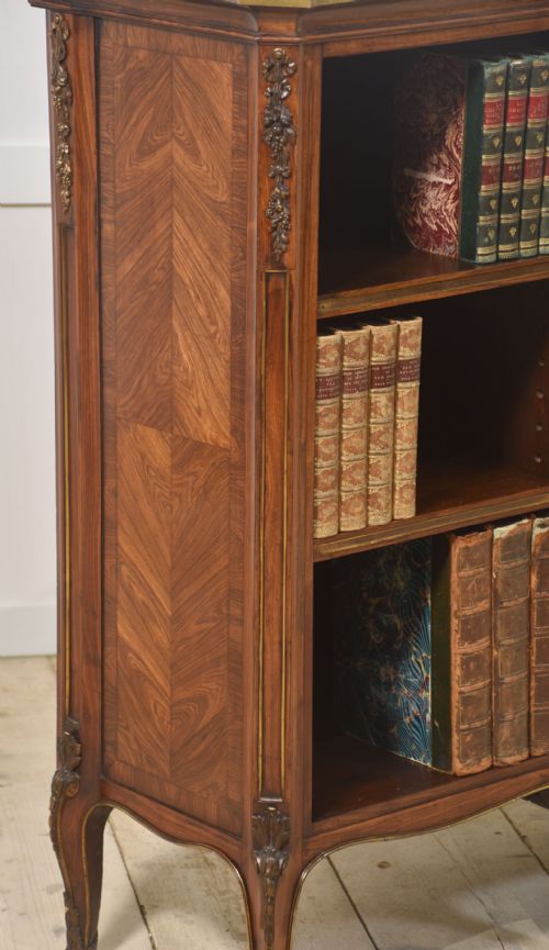 KINGWOOD ORMOLU MOUNTED OPEN BOOKCASE - ADDITIONAL PHOTO 12