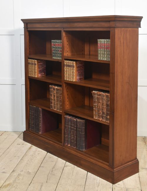 MAHOGANY OPEN BOOKCASE - ADDITIONAL PHOTO 3