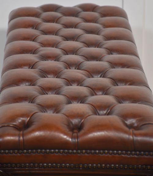 19TH CENTURY LEATHER STOOL - ADDITIONAL PHOTO 6