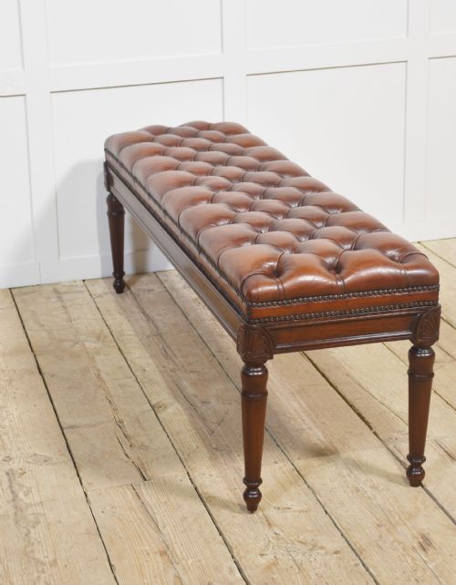 19TH CENTURY LEATHER STOOL - ADDITIONAL PHOTO 7