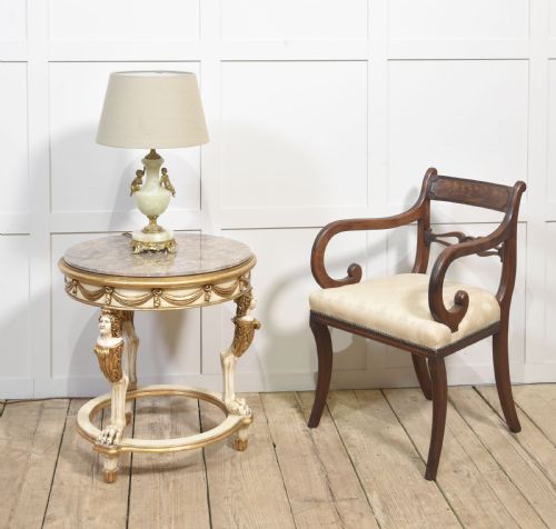 ITALIAN PAINTED AND PARCEL GILT OCCASIONAL TABLE - ADDITIONAL PHOTO 1