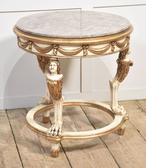 ITALIAN PAINTED AND PARCEL GILT OCCASIONAL TABLE - ADDITIONAL PHOTO 2