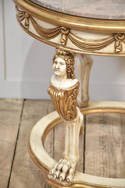 ITALIAN PAINTED AND PARCEL GILT OCCASIONAL TABLE - ADDITIONAL PHOTO 5