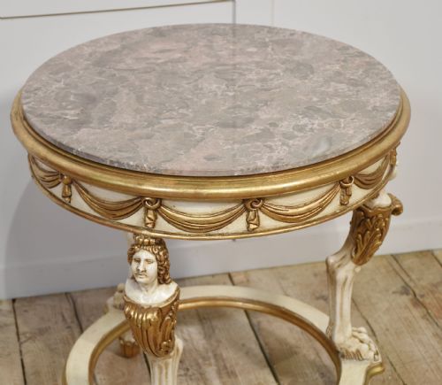 ITALIAN PAINTED AND PARCEL GILT OCCASIONAL TABLE - ADDITIONAL PHOTO 7
