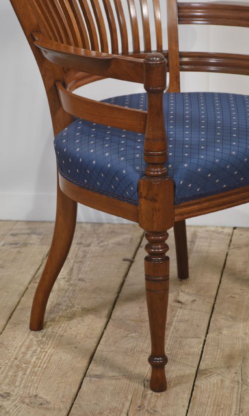 PAIR OF MAHOGANY ELBOW CHAIRS IN THE MANNER OF EW GODWIN - ADDITIONAL PHOTO 2