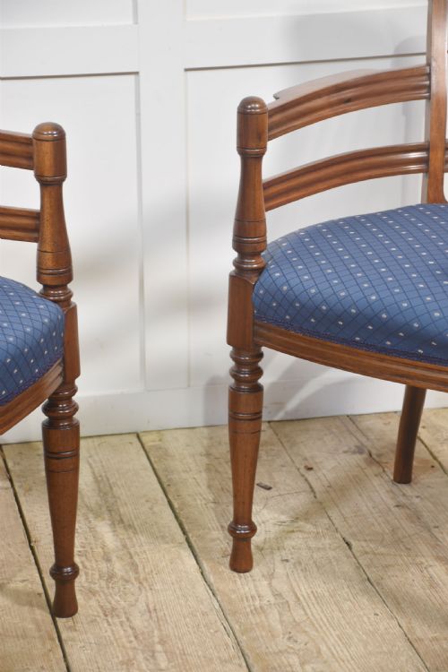 PAIR OF MAHOGANY ELBOW CHAIRS IN THE MANNER OF EW GODWIN - ADDITIONAL PHOTO 3