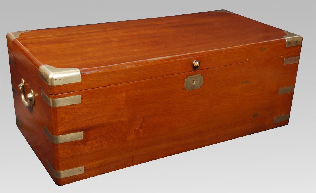 large teak campaign box