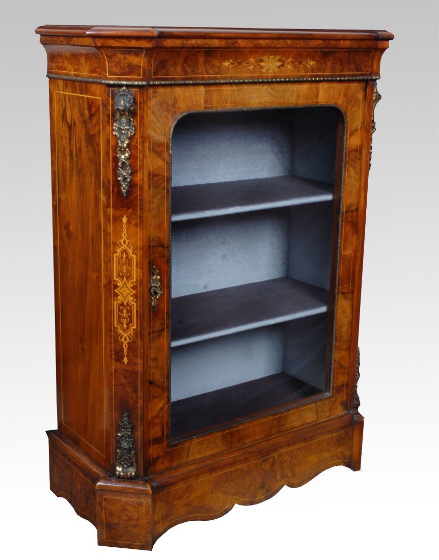 Victorian walnut pier cabinet 