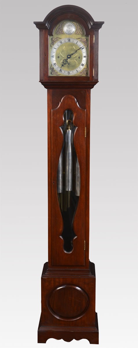 mahogany grandmother tube chiming clock